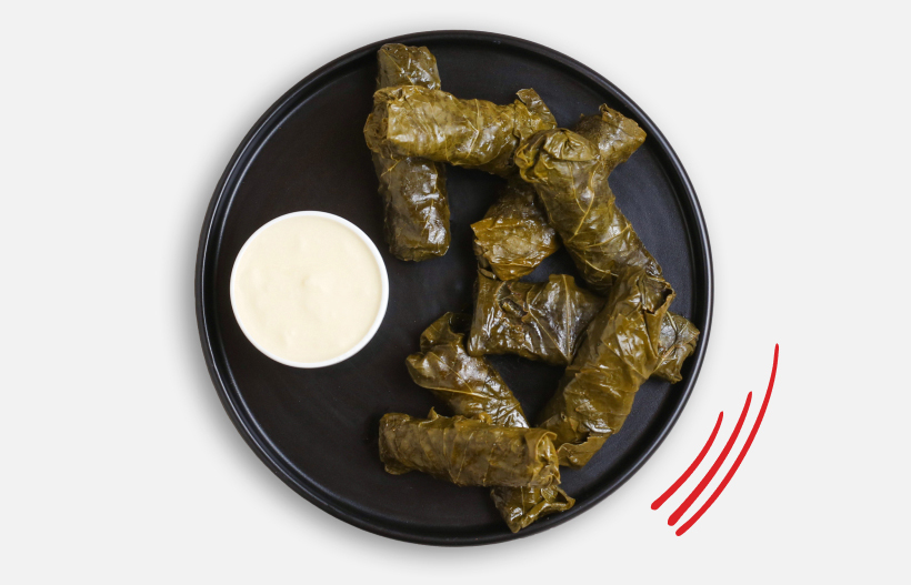 Dolma in grape leaves